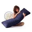 Almofada corporal Decroom Memory Foam ultramacia 20x54cm azul marinho