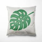 Almofada Costela de Adão Verde Estampada 40x40cm Almofada Costela de Adão Verde Estampada 40x40cm