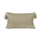Almofada couro snake 40x60 bege dupla face c/pingente cor:couro snake