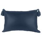 Almofada Couro Snake Azul Dupla Face Com Pingente 40X60cm - Decortextil