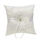 Almofada de aliança de casamento Creative Lace White Poliéster 18x18cm