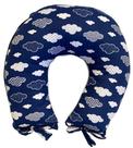 Almofada de Amamentação Capa Removível- Nuvem Azul Marinho