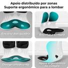 Almofada de Apoio Lombar Cadeira Correção de Coluna M AZUL