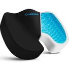 Almofada de assento CushZone Gel Cooling Memory Foam preta