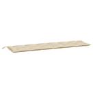Almofada de banco de jardim VidaXL Bege 200x50x7cm Poliéster Oxford