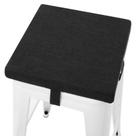 Almofada de banco Tromlycs Square 14x14cm para bancos de bar preta