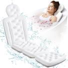 Almofada de banho de corpo inteiro VOXOR para banheira com saco de roupa suja branco Almofada de banho de corpo inteiro VOXOR para banheira com saco de roupa suja branco