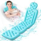 Almofada de banho VEILS Luxury Full Body com ventosas azuis