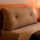 Almofada de Cabeceira Encosto Apoio para Lombar com Bolso Lateral 90x50x20 BF Colchões