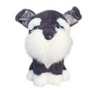 Almofada de cachorro schnauzer 3d almofada de cintura macia pelúcia brinquedo de pelúcia decoração presente