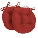 Almofada de cadeira Blazing Needles Twill Round 40 cm Rubi Red 2P
