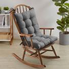 Almofada de cadeira de balanço Sweet Home Collection, conjunto de 2 peças, cinza