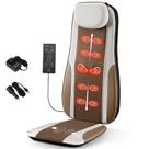 Almofada de cadeira de massageador de costas Shiatsu com calor, 2 motores de vibração