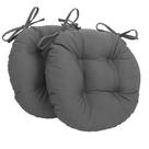 Almofada de cadeira redonda Pillow Blazing Needles 16", aço, cinza, 2 peças