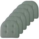 Almofada de Cadeira Sweet Home Collection - Memory Foam (6 Unidades) - Verde