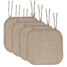 Almofada de Cadeira Sweet Home Collection - Memory Foam (Pacote com 4 Unidades) - Marrom Almofada de Cadeira Sweet Home Collection - Memory Foam (Pacote com 4 Unidades) - Marrom