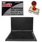 Almofada De Carimbo Extra Grande N5 Preta 17,5cm X 18,5cm Radex Almofada De Carimbo Extra Grande N5 Preta 17,5cm X 18,5cm Radex