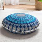 Almofada de chão Codi Meditation Round Large Navy Memory Foam