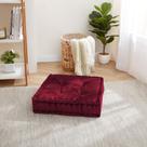 Almofada de Chão Grande Quadrada Sweet Home Collection - Vermelho Bordô