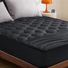 Almofada de colchão Bedsure Black King acolchoada ajustada 200x203cm
