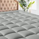 Almofada de colchão MATBEBY Twin Size Cooling Respirable Light Grey
