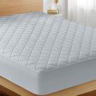 Almofada de colchão Utopia Bedding acolchoada, tamanho duplo, cinza claro