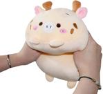 Almofada de corpo cilíndrica HUOGUO de 20,3 cm de pelúcia de veado fofo de pelúcia, brinquedo supermacio de desenho animado para roupas de cama, travesseiro infantil Kawaii para dormir