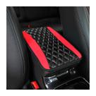 Almofada de couro universal vermelha para console central de carro