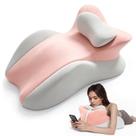 Almofada de cunha cjc, espuma viscoelástica ergonômica, ajustável, rosa, cinza