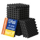 Almofada de espuma Egg Crate à prova de som, pacote com 12 unidades, 30x30x3,8 cm, WVOVW