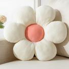 Almofada de flores Vdoioe em forma de flor, pelúcia, decoração de casa, branca