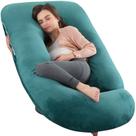 Almofada de gravidez de corpo inteiro Elover em forma de U de 145 cm de veludo