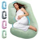 Almofada de gravidez PILLANI V C em forma de U com capa Almofada de gravidez PILLANI V C em forma de U com capa