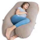 Almofada de Gravidez QUEEN ROSE - Formato U, 140x80cm, Bege - Efeito Cooling