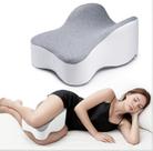 Almofada de joelho Anzhixiu Long 35 cm para dormir de lado, cinza