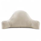 Almofada de Leitura Encosto Apoio Lombar Relaxante Jay 80cm Macia Veludo Bege Claro - Abmaza
