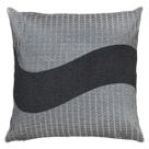 Almofada De Linho Com Bouclé Renda Luxo Chumbo E Prata 45x45
