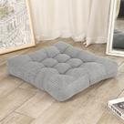 Almofada de meditação LOVMOC, almofada quadrada de 55 cm, cinza claro