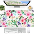 Almofada de mesa FreeNook Leather Rosa Floral Impermeável 80x40cm