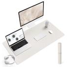 Almofada de mesa Ysagi impermeável de couro PVC 90x45cm cinza damasco