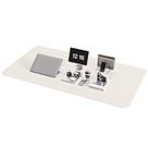 Almofada de mesa Ysagi impermeável em couro de PVC 120 x 60 cm cinza damasco