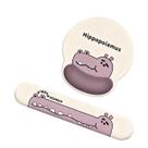 Almofada de mouse para descanso de pulso Cute Hippo Silicone Gel