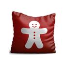 Almofada de Natal com Capa 35x35 Bolacha de Gengibre Natalina Natal Decorativo Presente
