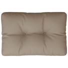 Almofada de palete VidaXL Taupe 100% poliéster de fibra oca 60x40x12cm