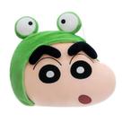Almofada de pelúcia Crayon Shin-chan com chapéu de sapo 55x35 cm verde
