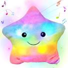 Almofada de pelúcia Cuteoy Musical Rainbow Star com luz noturna