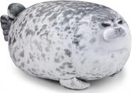 Almofada de pelúcia de foca LUXSIT 80 cm, macia, grande e fofa Almofada de pelúcia de foca LUXSIT 80 cm, macia, grande e fofa