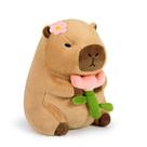 Almofada de pelúcia Ditucu Cute Capybara Holding Flower 35cm Almofada de pelúcia Ditucu Cute Capybara Holding Flower 35cm