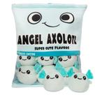 Almofada de pelúcia NUKBIL Axolotl com 6 pelúcias de pelúcia azul