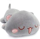 Almofada de pelúcia Shownicer, almofada fofa de boneca de gato, brinquedo macio de pelúcia de pelúcia para dormir, sofá-cama, decoração criativa para casa, presente de brinquedo fofinho para crianças, bebês, meninas, meninos, aniversário, Natal (